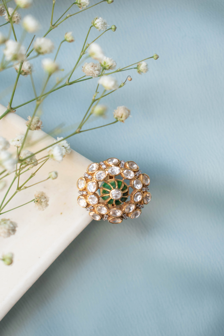 Naima Emerald Ring - 925 silver ring by SOLV, view 2