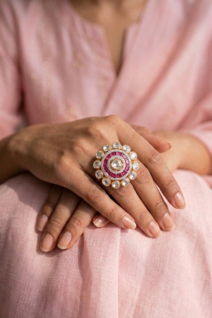 Oriana Ruby Ring - 925 silver ring by SOLV