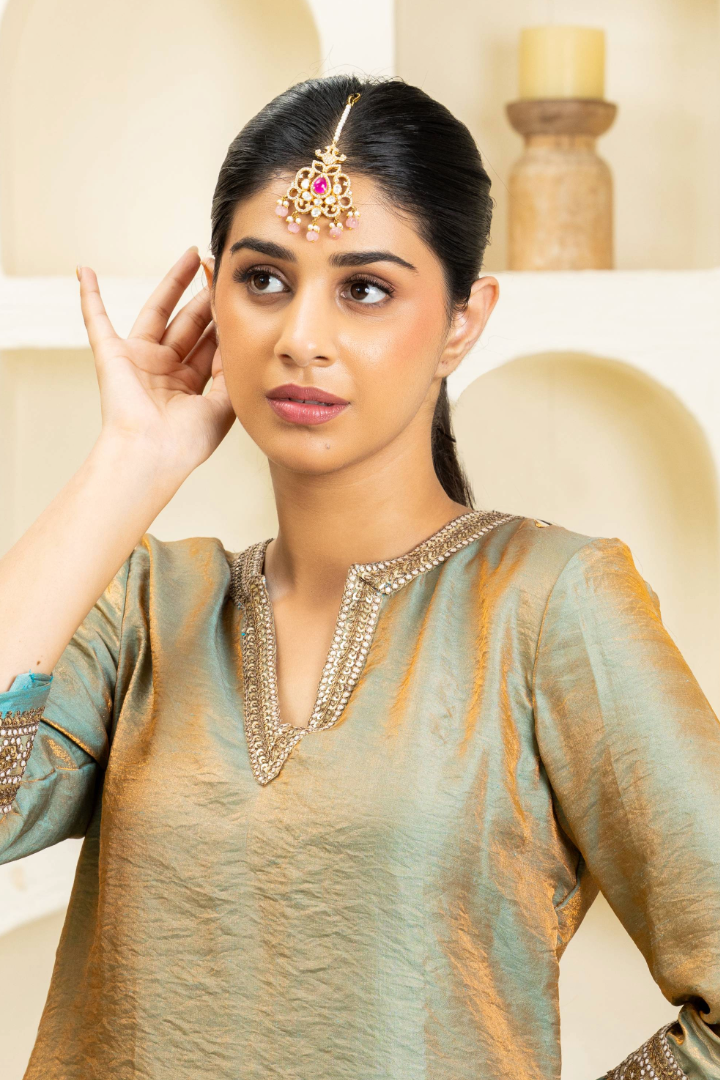 Ajna Maang Tikka - 925 silver maang tikka by SOLV