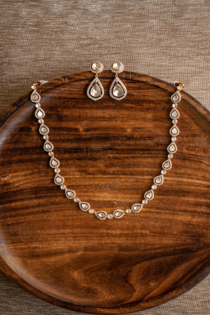 Raindrop Romance Necklace with Earrings