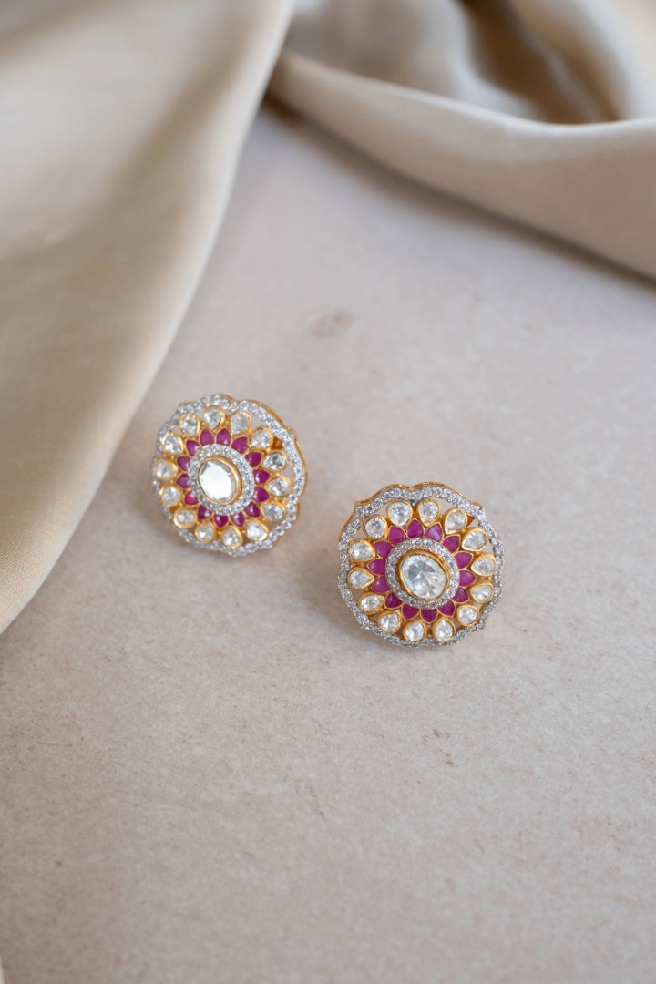 Rosette Studs - 925 silver earring by SOLV