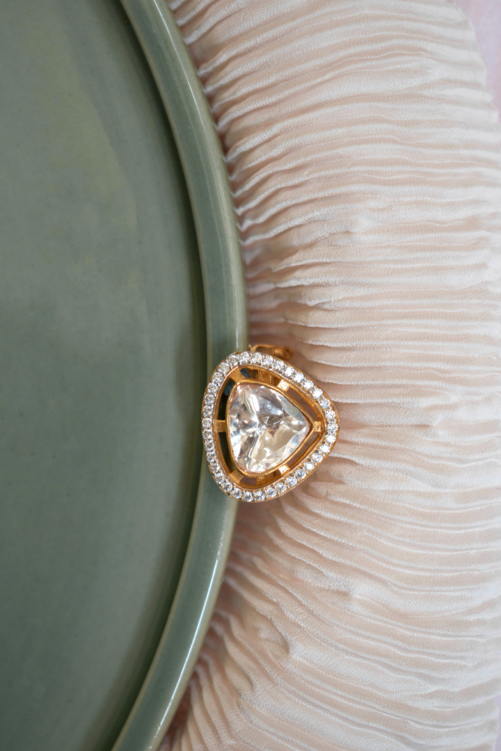 Soraya Polki Ring - 925 silver ring by SOLV