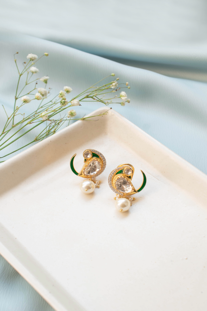 Zarin Emerald Studs