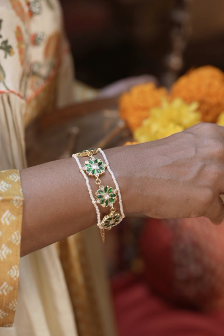 Gul Green Floral Bracelet