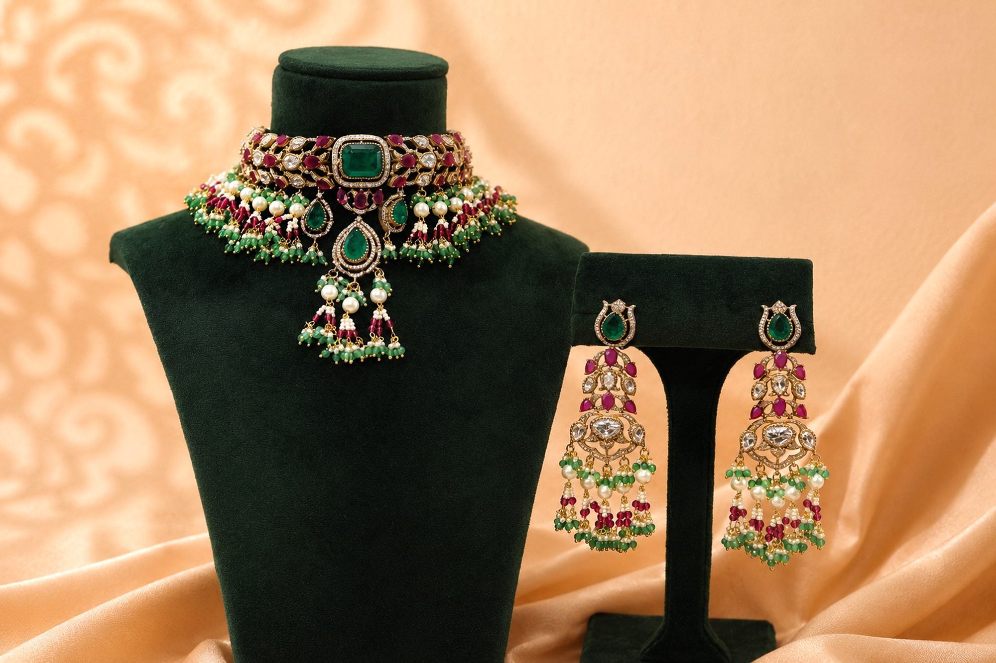 Ekta Necklace with Earrings - Solv Collective