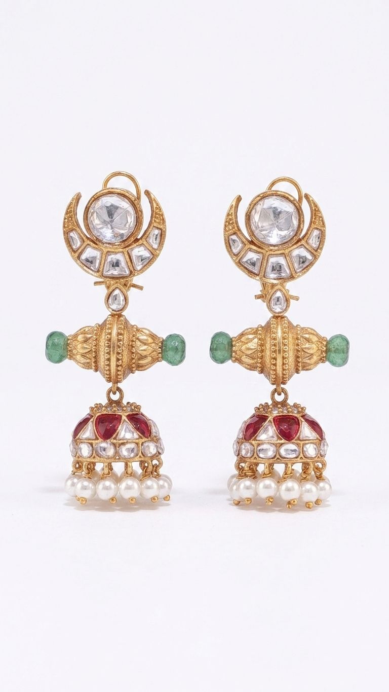 Janki Red Jhumkas