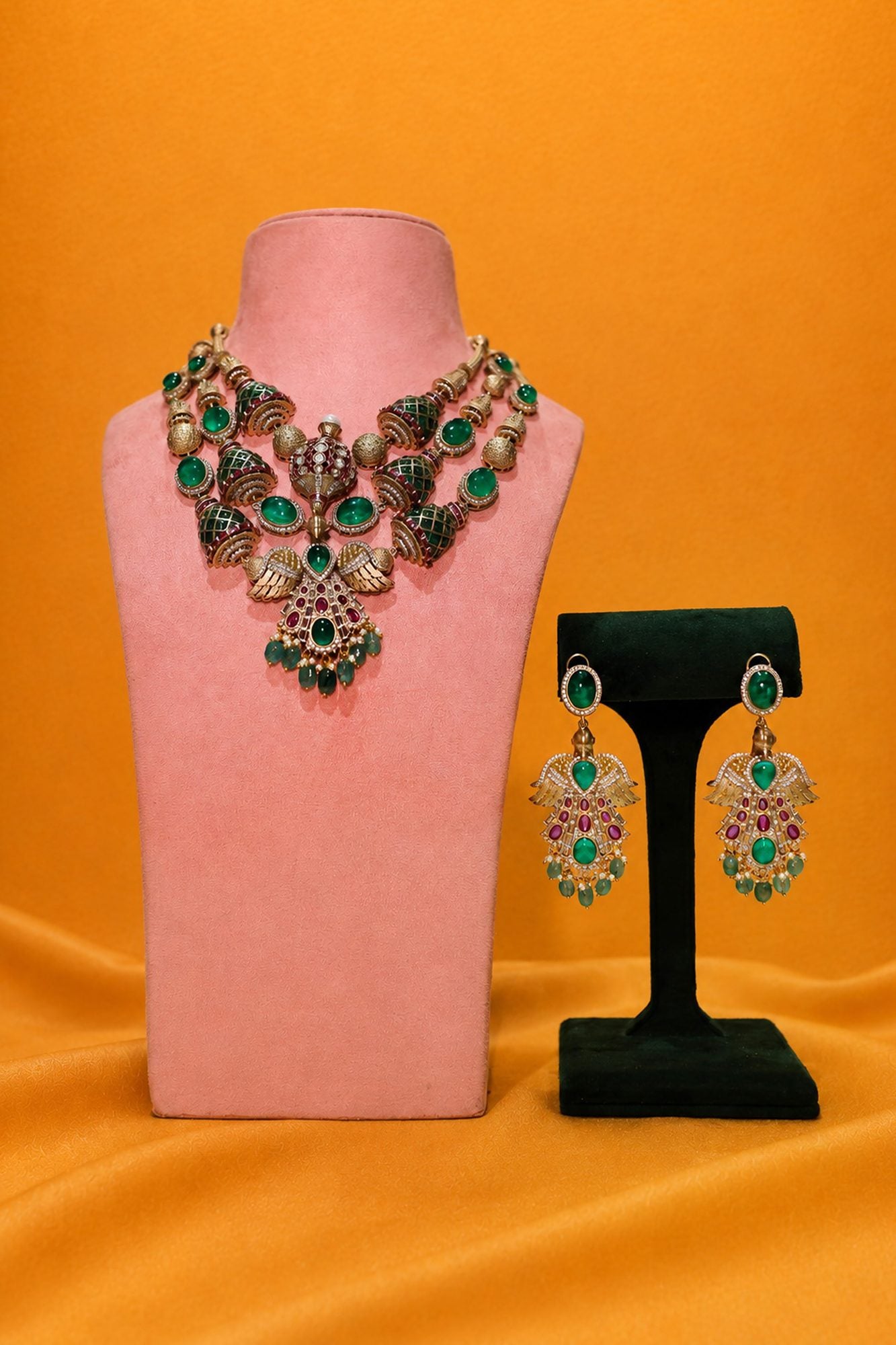 Vrishti Necklace with Earrings - Solv Collective