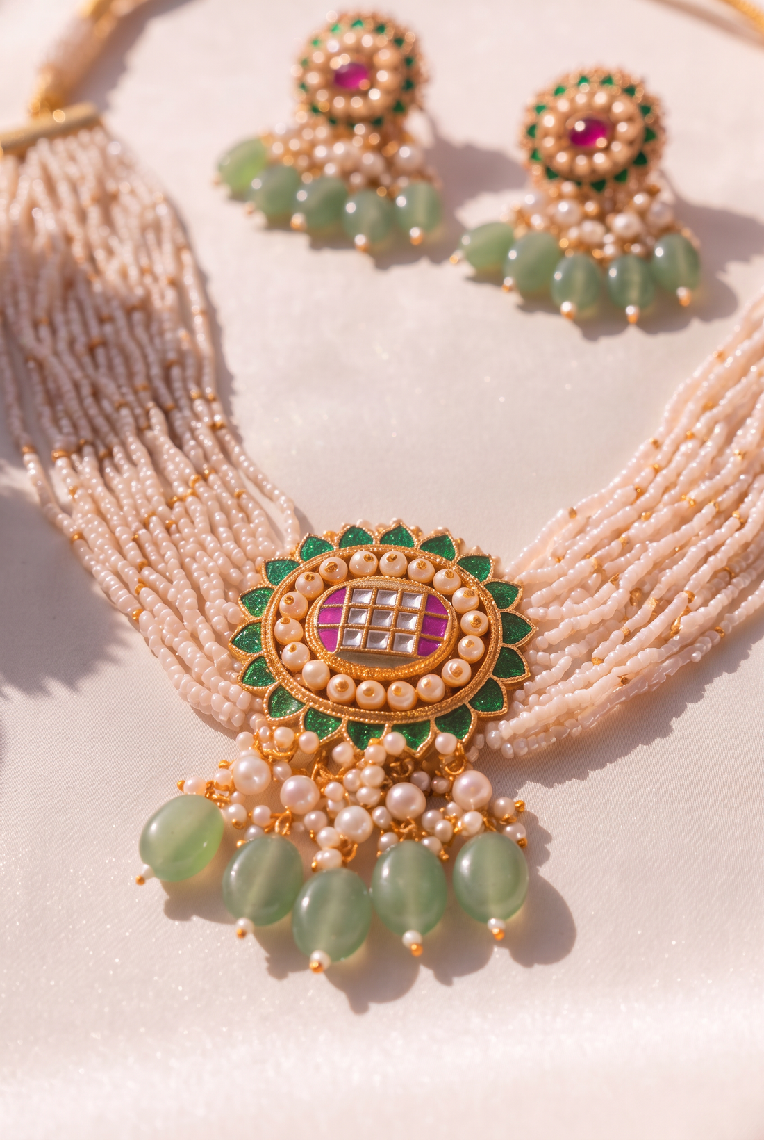 Aloki Necklace with Earrings
