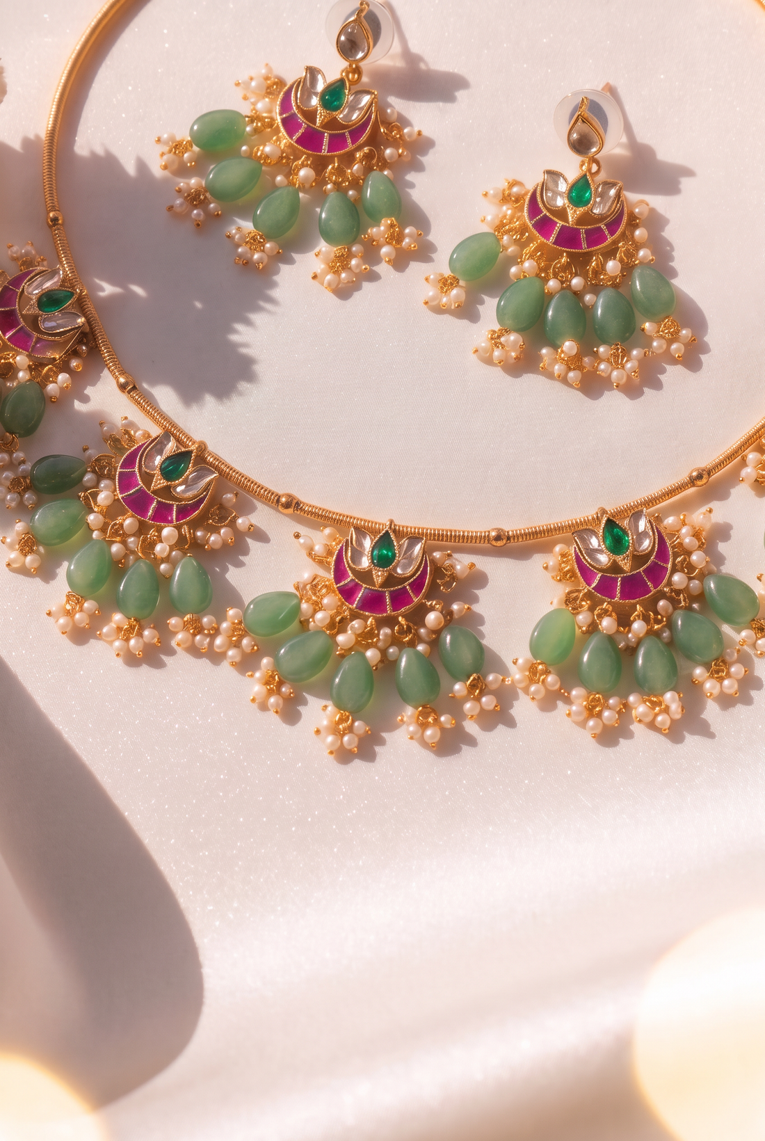 Menaka Necklace with Earrings