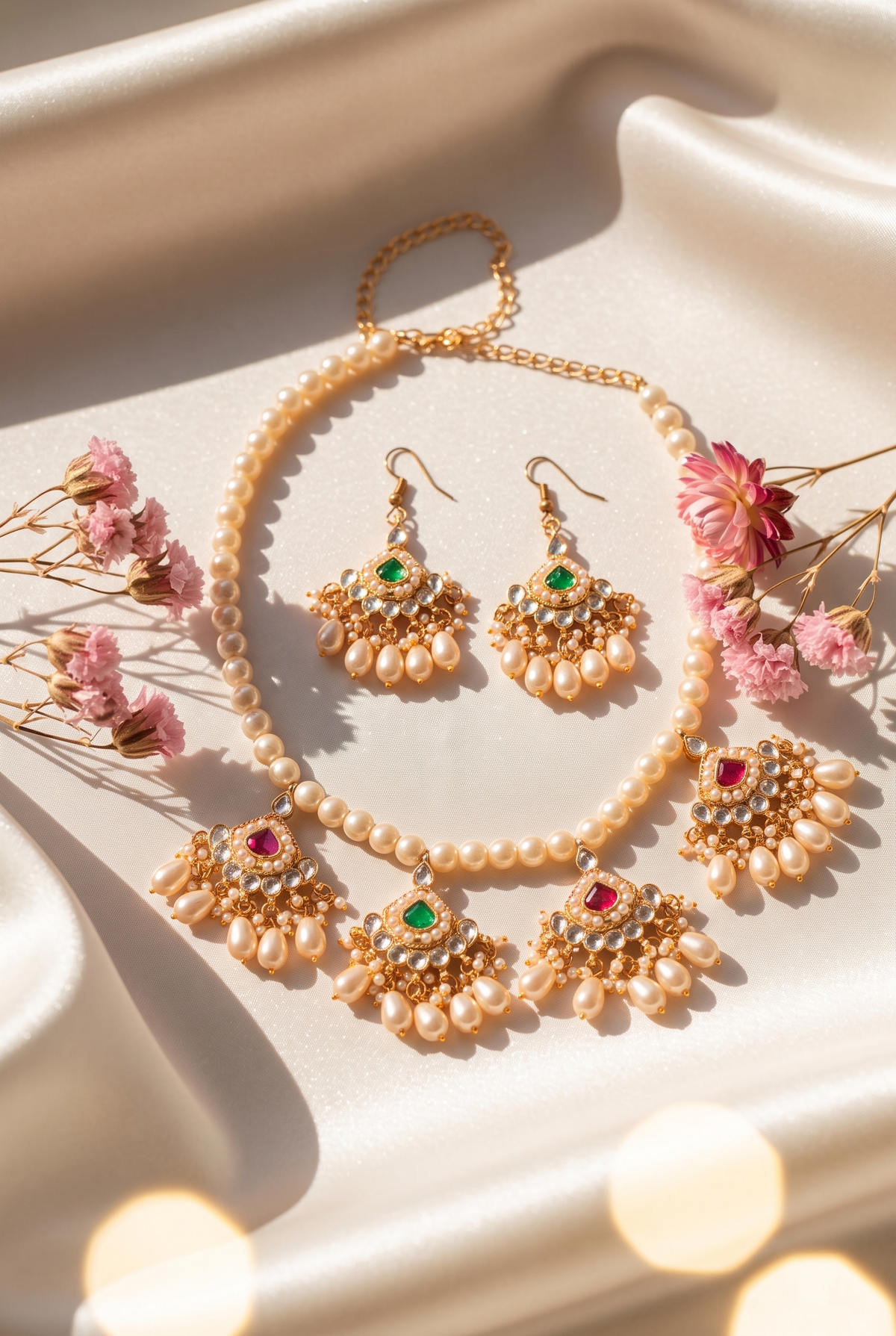 Damini Necklace with Earrings