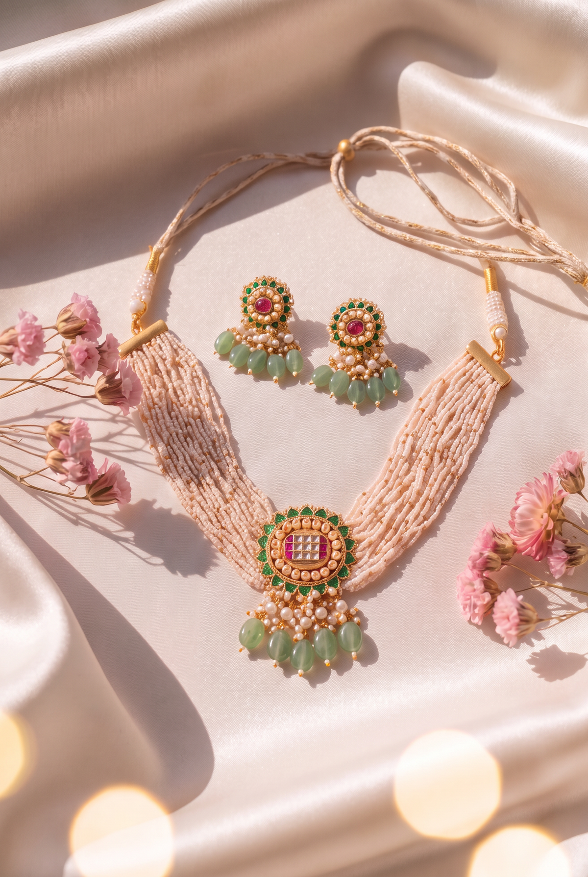 Aloki Necklace with Earrings