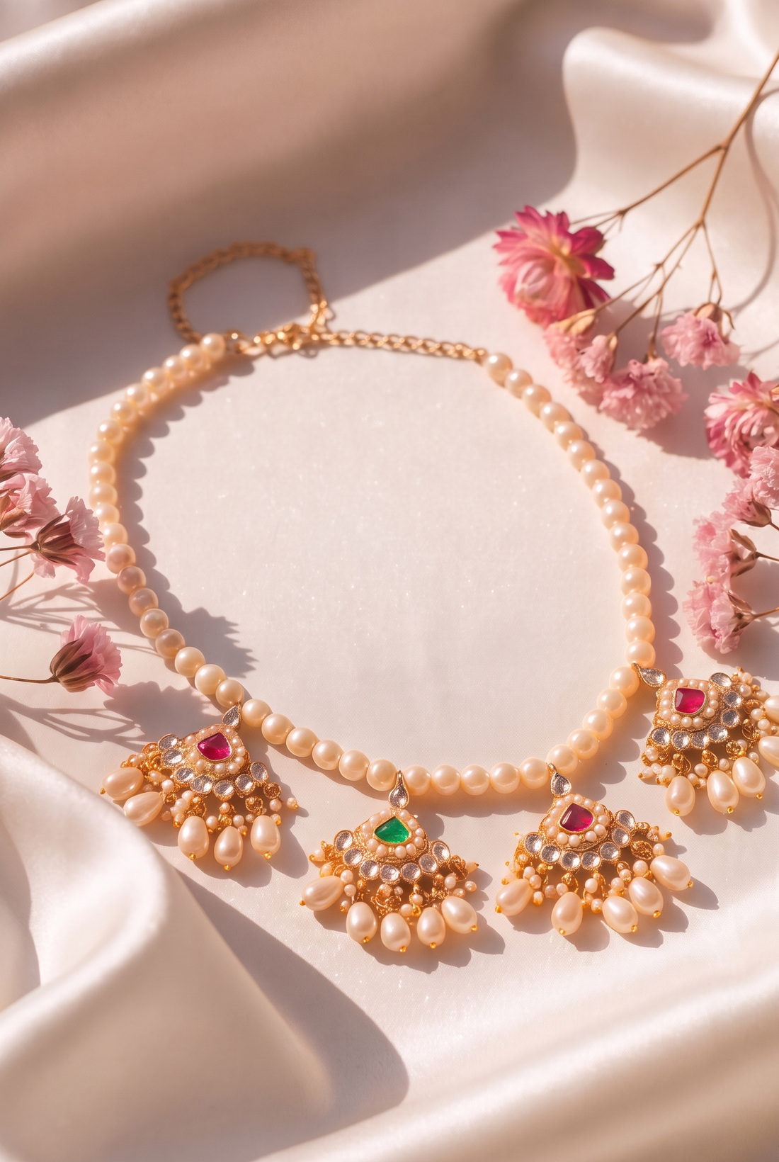 Damini Necklace with Earrings