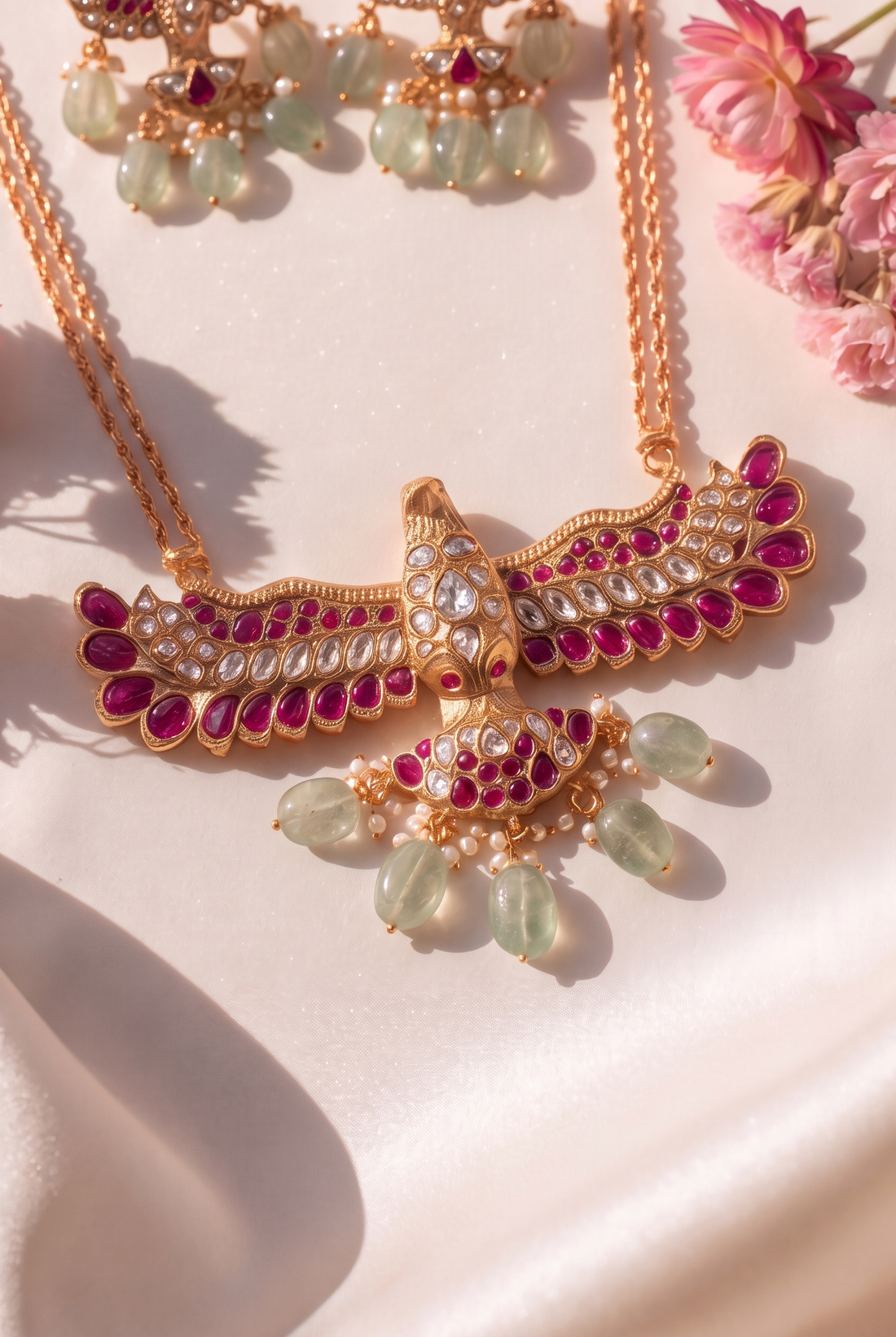 Suraiya Necklace with Earrings