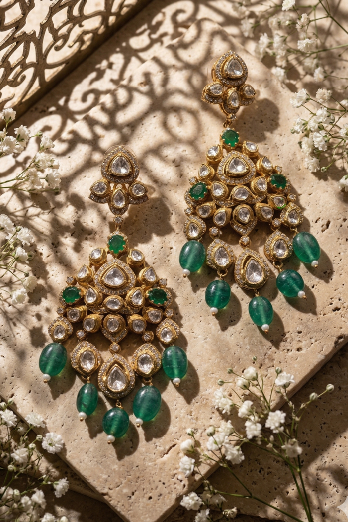 Garden Chandelier Earrings - 925 silver earring by SOLV, view 2