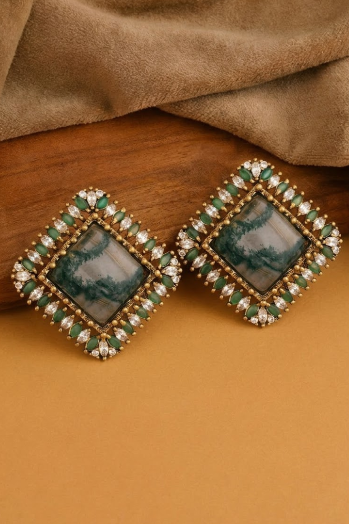 Moss Halo Studs