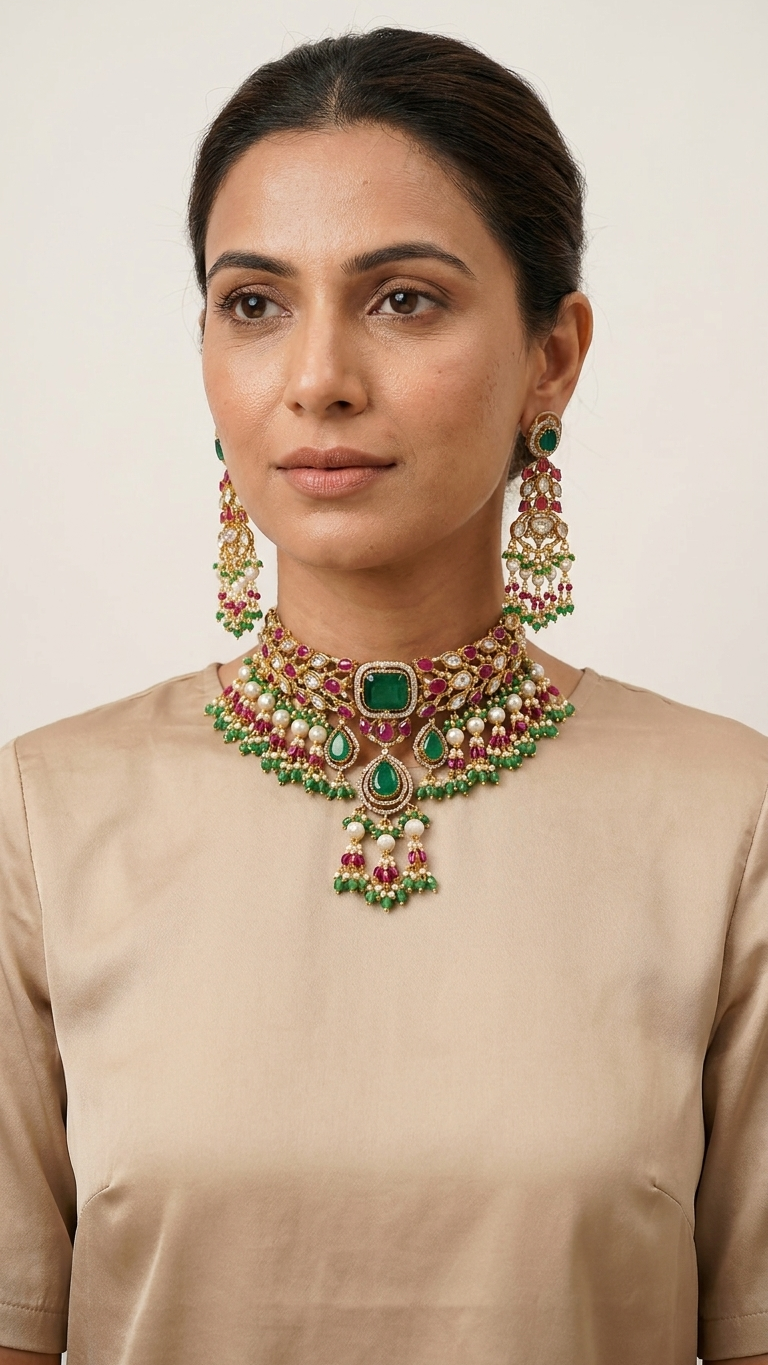 Ekta Necklace with Earrings