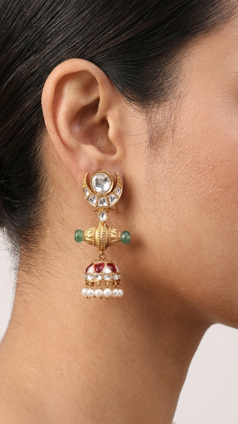 Janki Red Jhumkas