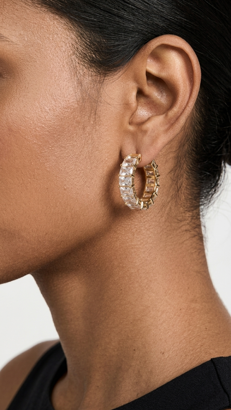 Emerald Infinity Hoops