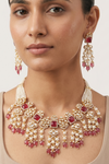 Ratnavali Ruby Necklace with Earrings