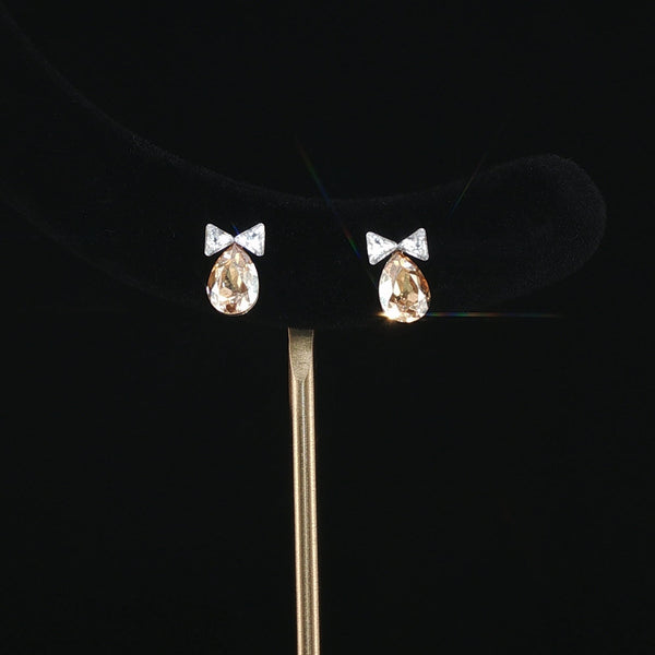 Champagne Bow Studs