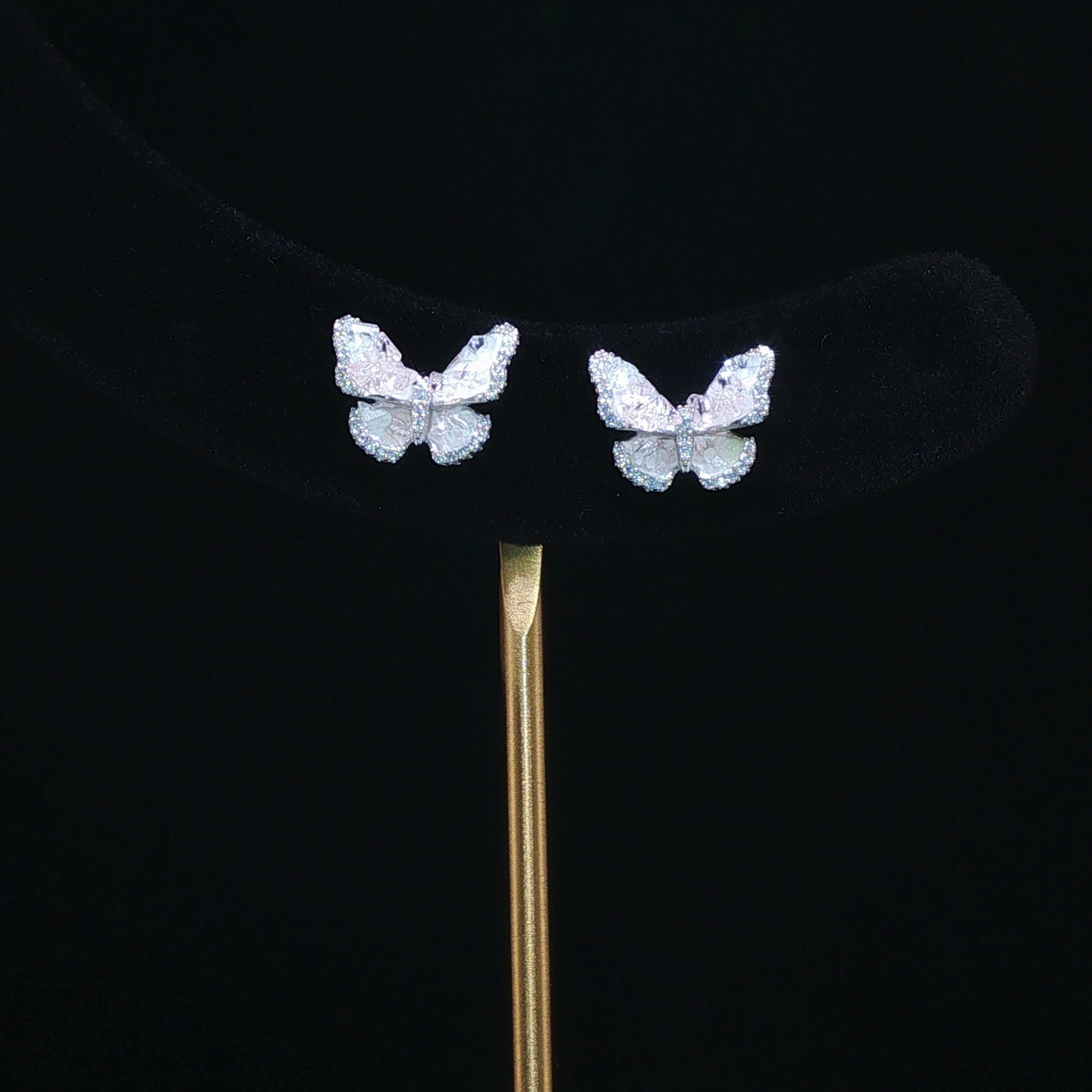 Petite Pink Butterfly Studs - Pink Butterfly Stud Earrings by SOLV