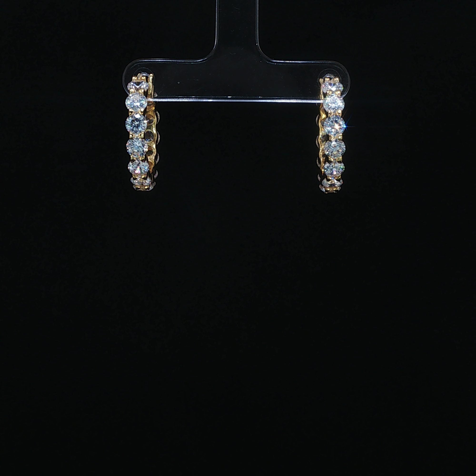 Round Infinity Hoops - Round Crystal Eternity Hoops by SOLV