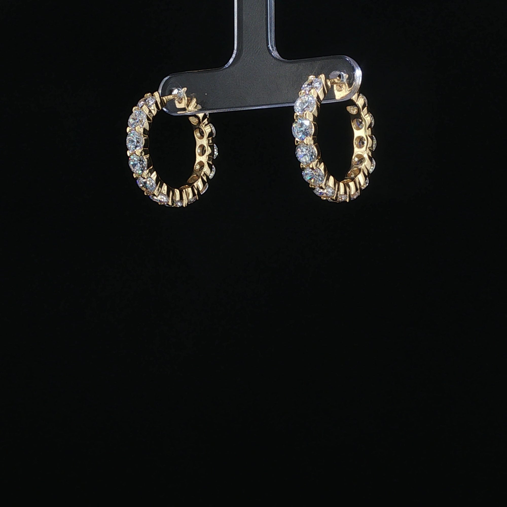 Round Infinity Hoops - Round Crystal Eternity Hoops by SOLV