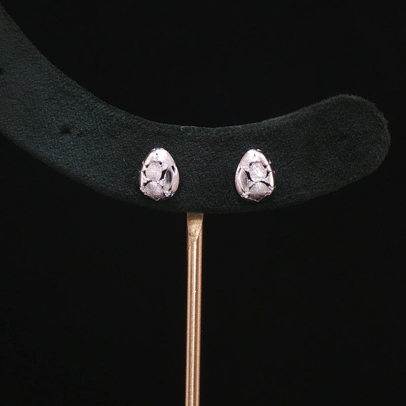 Silver Nugget Studs