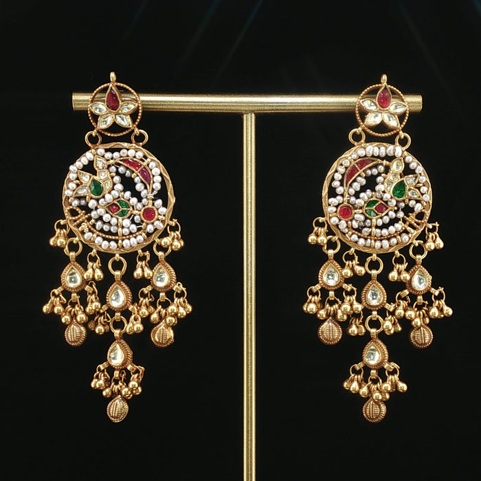 Nimrat Chandbalis - 925 silver, 18kt antique gold-plated earrings by SOLV